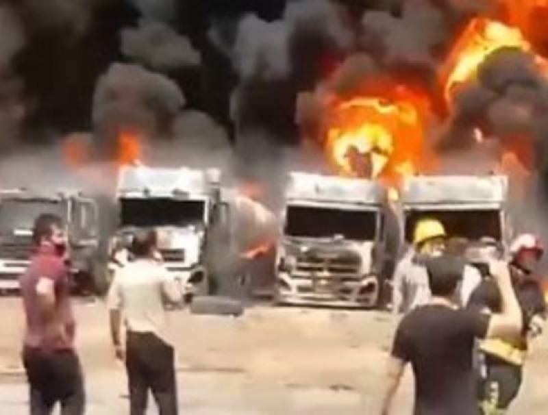  انفجار كرمان شاه في إيران سببه صهريج وقود
