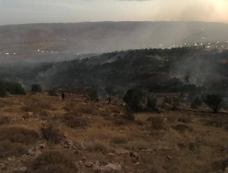 محاصرة حريق في خراج بلدة صبوبا والعمل جار على تبريد المكان