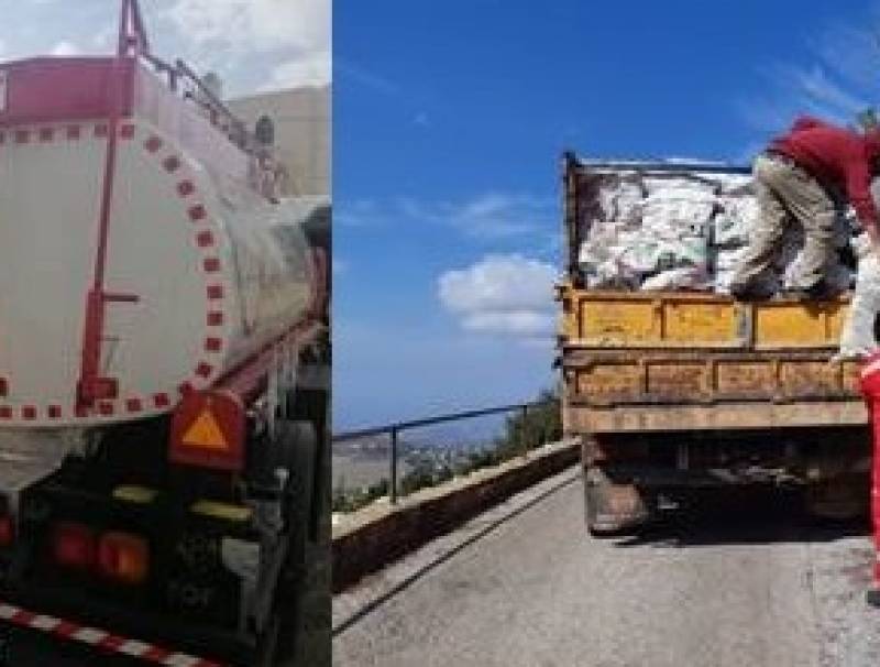 كاريتاس وزعت مازوتا وحطبا في الجبة
