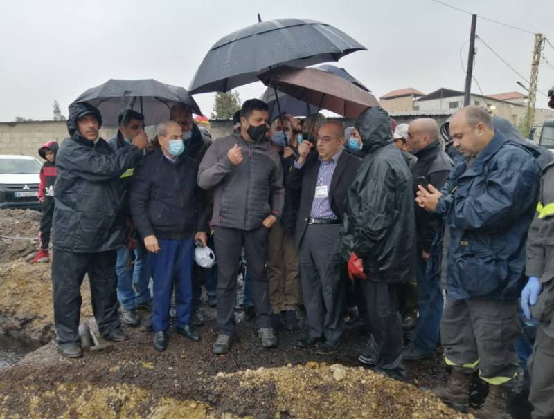 غجر تفقد أضرار الانابيب في ببنين: للاسراع في المعالجات بالتعاون مع الجيش والدفاع المدني