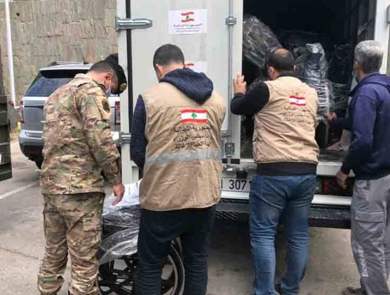 الهيئة العليا للاغاثة سلمت الطبابة العسكرية في الجيش معدات طبية