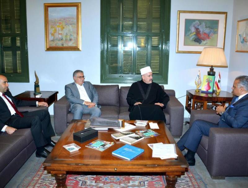المرتضى استقبل وسام سليقا ناقلا تحيات شيخ العقل لطائفة الموحدين الدروز ومقدرا جهوده في تحقيق الانماء المتوازن عبر الثقافة